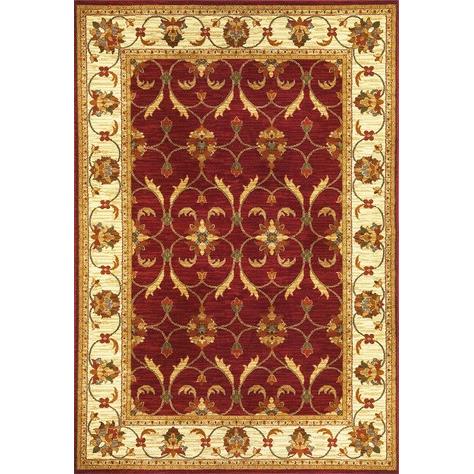 KAS 5468 Lifestyles 7 Ft. 10 In. X 9 Ft. 10 In. Rectangle Rug in Red/Ivory
